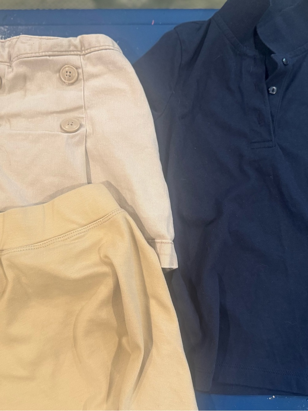 Old Navy Girls Khaki Skort and Navy Polo Bottoms Set xs 4/5 school clothes